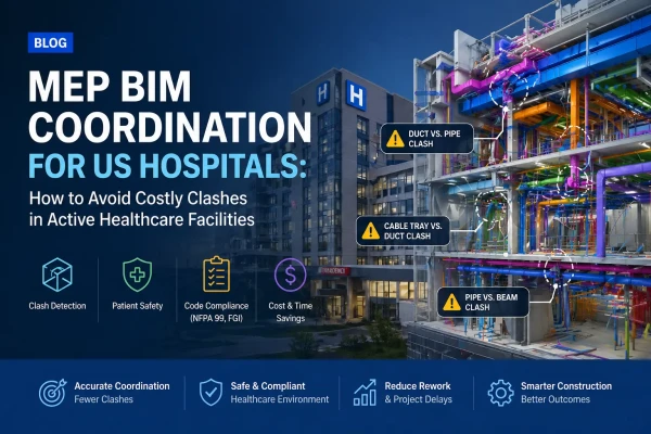 MEP BIM Coordination for US Hospitals: How to Avoid Costly Clashes in Active Healthcare Facilities